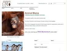 Tablet Screenshot of animalmama.org